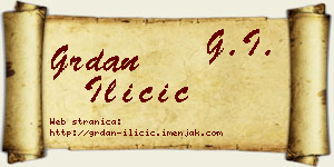 Grdan Iličić vizit kartica